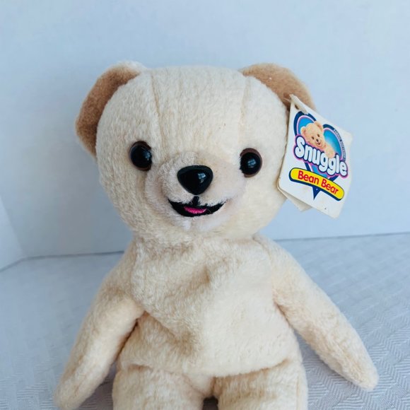 Snuggle Bear Vintage 1999 Plush Cream NEW With Tag Fabric Softener Stuffed Bear - Picture 3 of 9